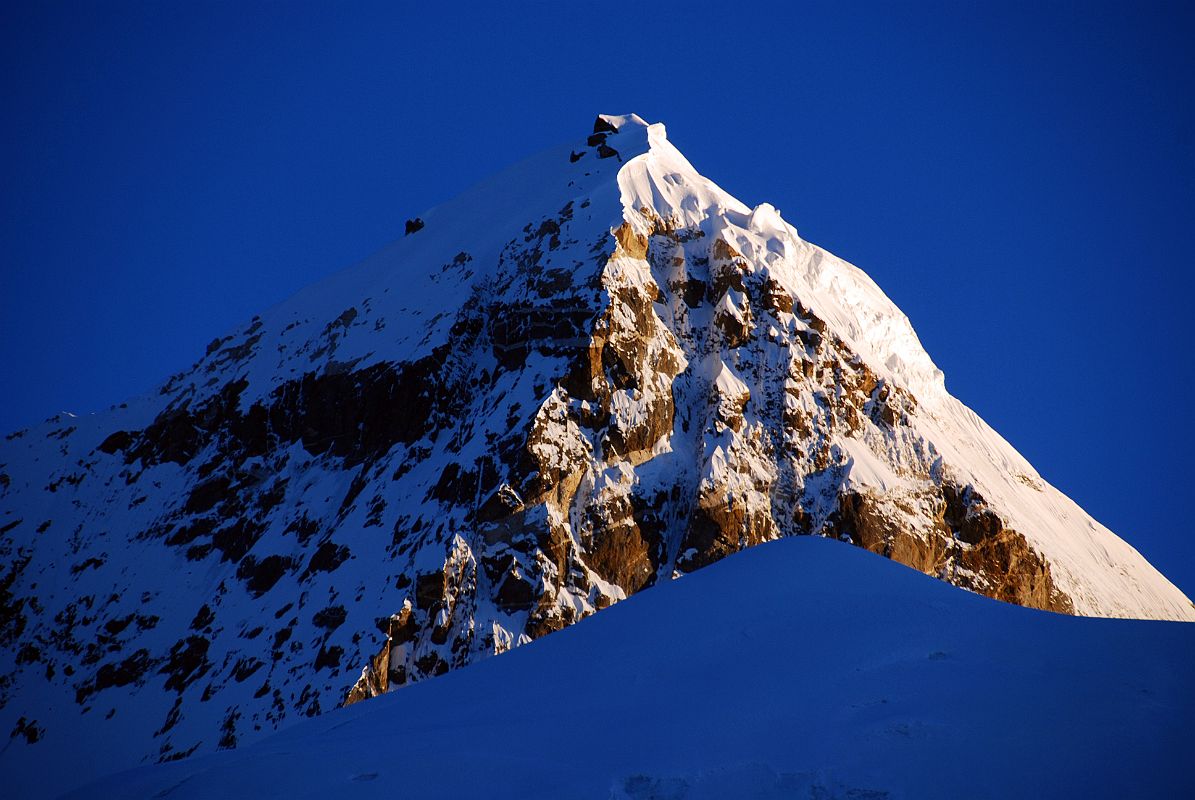 43 Nyanang Ri Closeup At Sunrise From Shishapangma Southwest Advanced Base Camp Nyanang Ri (7071m) close up at sunrise from Shishapangma Southwest Advanced Base Camp.